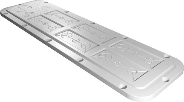 Rittal AX 2564.200 Flanschplatte (L x B) 149 mm x 534 mm Kunststoff Grau 1 St.