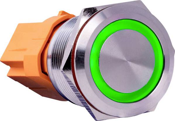 Joy-it BUTTON22B-M-GR BUTTON22B-M-GR Tastschalter 250 V/AC 7 A 1 x Ein/(Aus) tastend Grün (Ø x H) 25 mm x 40.40 mm IK10,