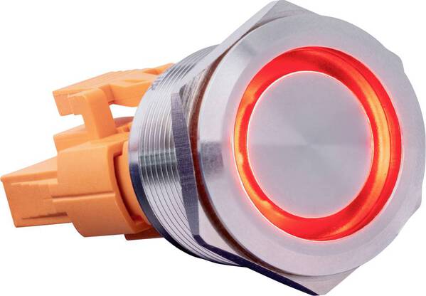 Joy-it BUTTON22B-M-RD BUTTON22B-M-RD Tastschalter 250 V 7 A 1 x Ein/Aus tastend Rot (Ø x H) 25 mm x 40.40 mm IP67, IK10