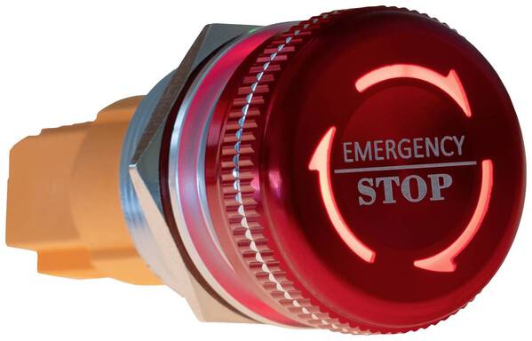 Joy-it Button22NA-02 Button22NA-02 Not-Aus-Taster 220 V rastend Rot, Grün (Ø x L) 22 mm x 46.50 mm IP67, IK10 1 St.