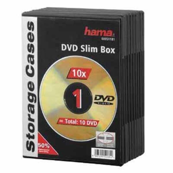 51181 DVD Slim Leerh.10Sc - Schwarz