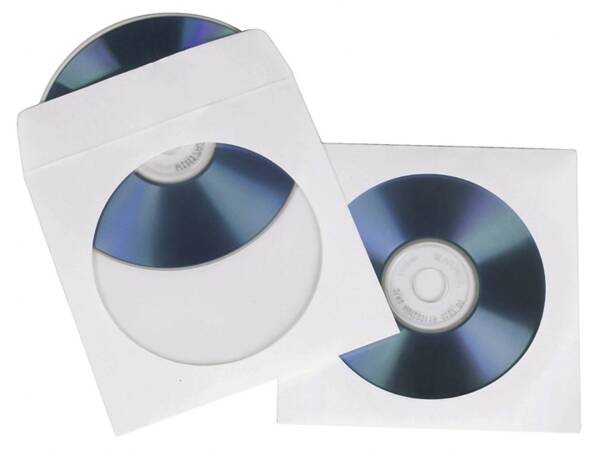 62671 CD-ROM Papierhüllen 50 - Weiss