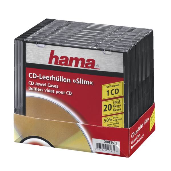11432 CD Slim Box - Transparent-Schwarz