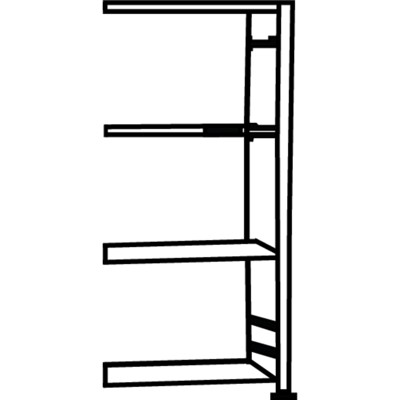 forum® - Steckregal Anbaufeld 2000 x 1000 x 500mm verzinkt