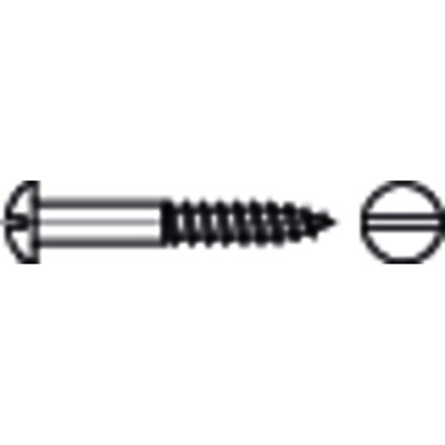 NOBRAND - Halbrund-Holzschraube mit Schlitz DIN 96 Edelstahl A2 ø3 x 10mm