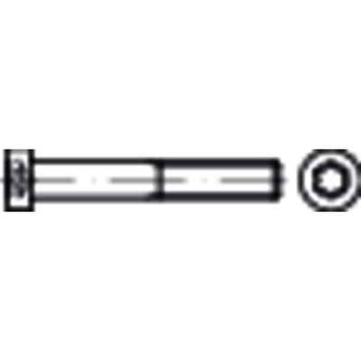 NOBRAND - Zylinderschraube mit niedrigem Kopf DIN 7984 Stahl 8.8 ISR verzinkt M8 x 16mm