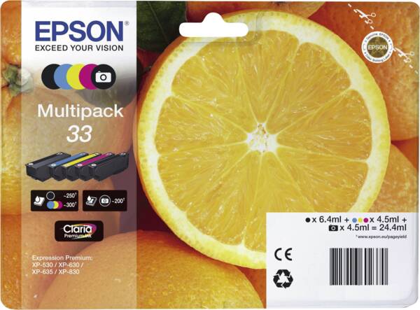 T3337 CMYK+PBK 33 Multipack