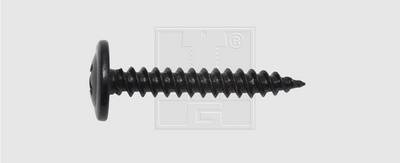 SWG 1340391325 Blechschrauben 3.9 mm 13 mm Kreuzschlitz Phillips Stahl schwarz verzinkt 100 St.