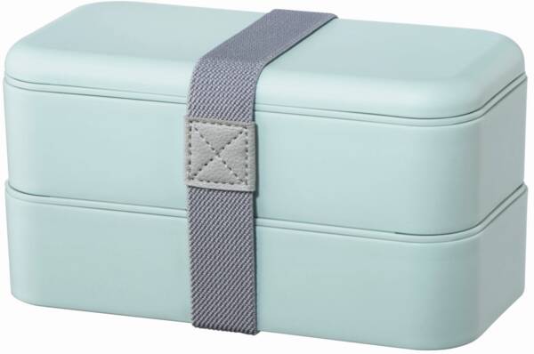 181595 Bento Lunchbox, stapelbar, 500 ml, 2 Stück - Pastellblau