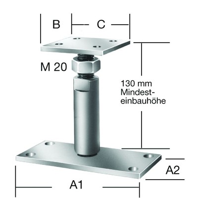 Vormann - Podest-Stützenschuh verzinkt, 150/70 x 70 x 80 x mind. 130mm, CE-Kennzeichnung
