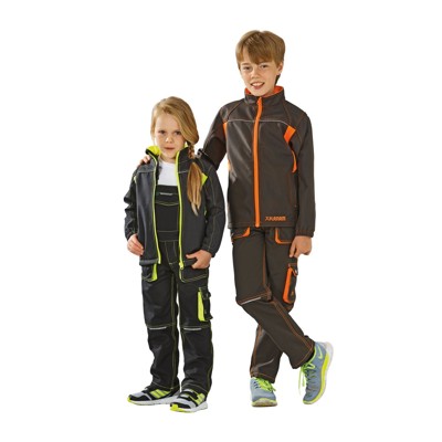 Planam - Wetter- und Kälteschutz-Softshelljacke Junior 6130 anthrazit/gelb, Größe 158/164