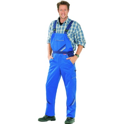 Planam - Latzhose 2330 kornblau/marine/zink, Größe 61