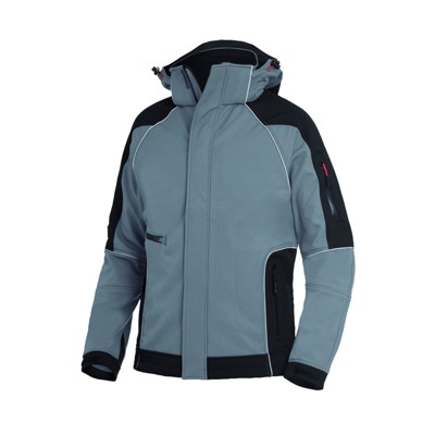 FHB - Wetter- und Kälteschutz-Softshelljacke WALTER, grau/schwarz, Größe M