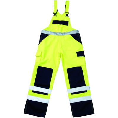 MASCOT® - Warnschutz-Latzhose Barras 07169-470, warngelb/marineblau, Größe C62, 90