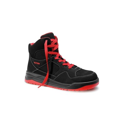 ELTEN - Sicherheitsschnürstiefel MAVERICK black-red Mid ESD S3, Größe 39
