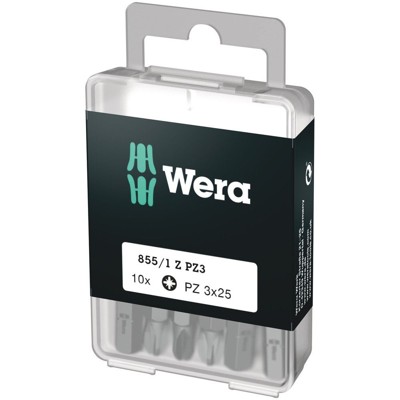 Wera® - 855/1 Z DIY Bits, PZ 3 x 25mm, 10-teilig