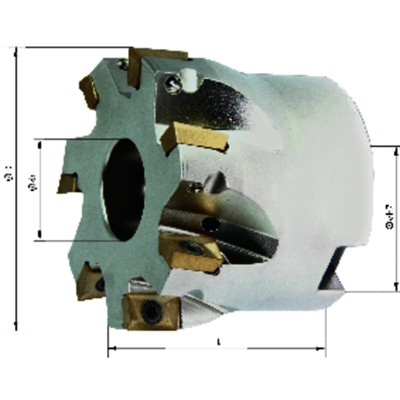 FORMAT - Eckmesserkopf mit Innenkühlung ø50mm Z7 für APKT10