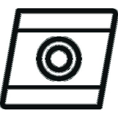 GÜHRING® - Wendeschneidplatte 6676 CCHX120402EL-116 DIN ISO 6987 VHM TiAlN-SuperA