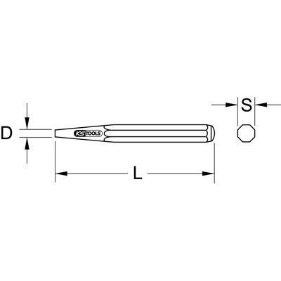 KSTOOLS® - Durchtreiber mit hohler Spitze, Ø 4mm