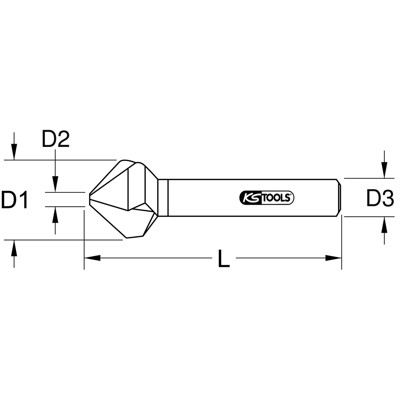 KSTOOLS® - Kegel- und Entgratsenker 120° HSS TiN ø16,5mm