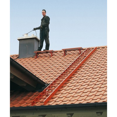 ZARGES - Dachleiter 15 Sprossen, Aluminium, B 340mm, L 4.200mm, braun