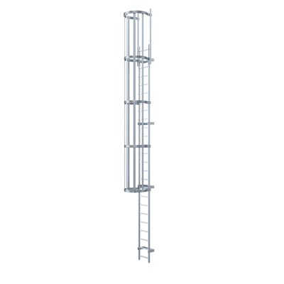 ZARGES - Steigleiter einzügig, Steighöhe 4.800mm Aluminium natur, L 5.900mm