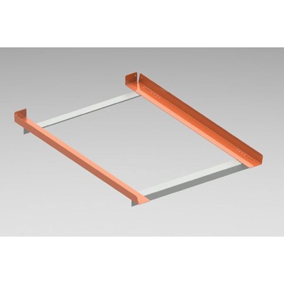 META® - Winkelauflagerahmen leicht RAL 2001 für Regaltiefe 1100mm, Belastung 250 kg