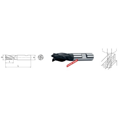 ELMAG - HSSE PM-Schaft-Schlichtfräser DIN 844 ø16,0mm kurz