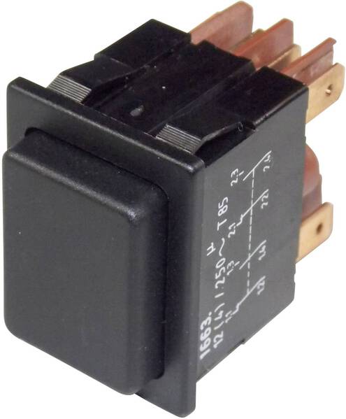 Marquardt 1663.0101 1663.0101 Drucktaster 250 V/AC 12 A 2 x Ein/(Ein) tastend (L x B) 25 mm x 33 mm IP40 1 St.