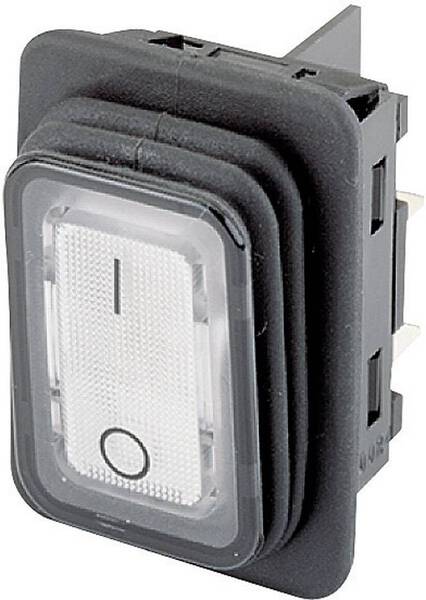 Marquardt 1935.3133 Wippschalter 1935.3133 24 V/DC 10 A 2 x Aus/Ein IP65 rastend 1 St.