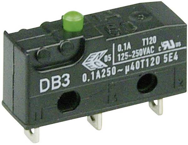 ZF DB3C-A1AA Mikroschalter DB3C-A1AA 250 V/AC 0.1 A 1 x Ein/(Ein) tastend 1 St.