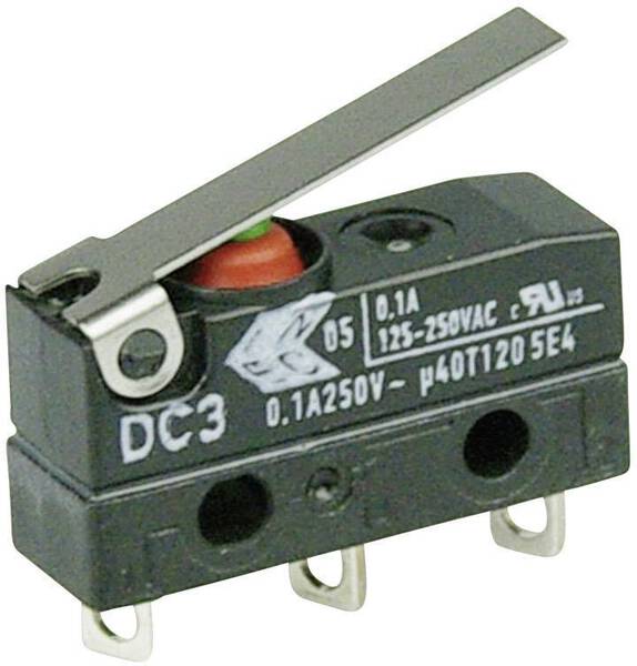 ZF DC3C-A1LB Mikroschalter DC3C-A1LB 250 V/AC 0.1 A 1 x Ein/(Ein) IP67 tastend 1 St.