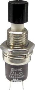 TRU COMPONENTS TC-R13-24B1-05 BK Drucktaster 250 V/AC 1.5 A 1 x Ein/(Aus) tastend Schwarz 1 St.