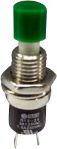 TRU COMPONENTS TC-R13-24B1-05 GN Drucktaster 250 V/AC 1.5 A 1 x Ein/(Aus) tastend Grün 1 St.