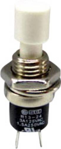 TRU COMPONENTS TC-R13-24B1-02 WT Drucktaster 250 V/AC 1.5 A 1 x Ein/(Aus) tastend Weiß 1 St.