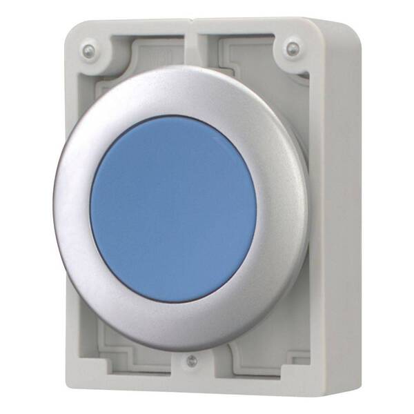 Eaton 182947 M30C-FDR-B Druckschalter flach, rund, verchromt Blau 1 St.