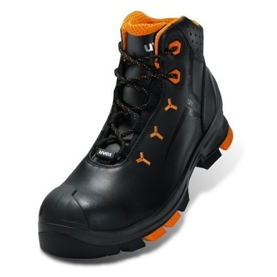 uvex - Sicherheitsschnürstiefel 2 6503/2, S3 SRC ESD, schwarz/orange, W11, Größe 50