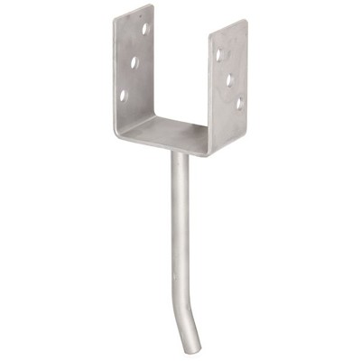 Alberts - U-Pfostenträger/Betonanker Rundstahl, VA, zEinbet.,BxH 91x104mm,L Anker 200mm