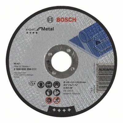 Bosch - Trennscheibe gerade Expert for Metal A 30 S BF ø125 x 22,23 x 2,5mm (2608600394)
