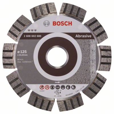 Bosch - Diamanttrennscheibe Best for Abrasive, 125 x 22,23 x 2,2 x 12mm (2608602680)