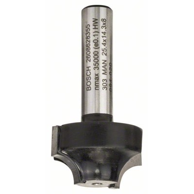 Bosch - Profilfräser E Standard for Wood Schaft-ø8mm, R1 6,3mm, D25,4mm, L14mm, G 46mm
