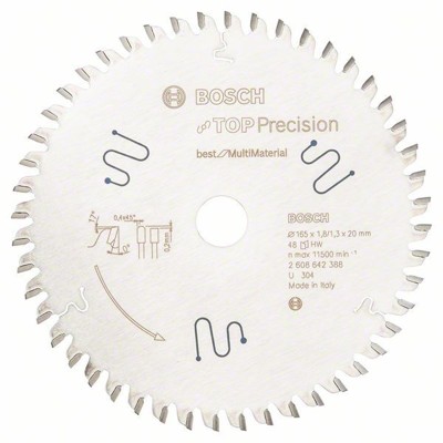 Bosch - HW Sägeblatt für Tauchsäge Multimaterial ø165 x 20 x 48T (2608642388)
