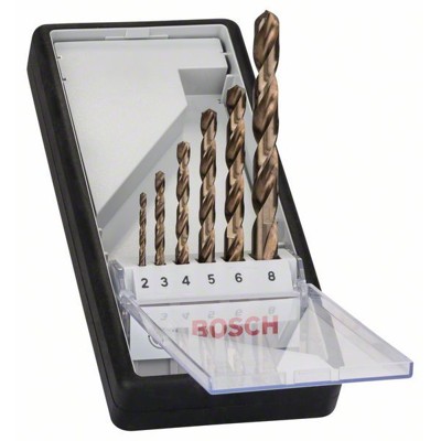 Bosch - 6-tlg. Metallbohrer-Set, Robust Line, HSS-Co, 2–8 mm (2607019924)