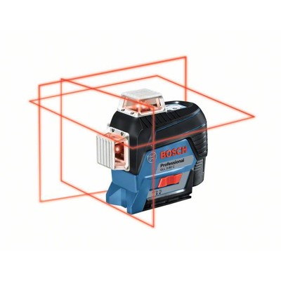 Bosch - Linienlaser GLL 3-80 C, mit 1 x 2.0 Ah Li-Ion Akku, Laser-Empfänger LR 7, L-BOXX