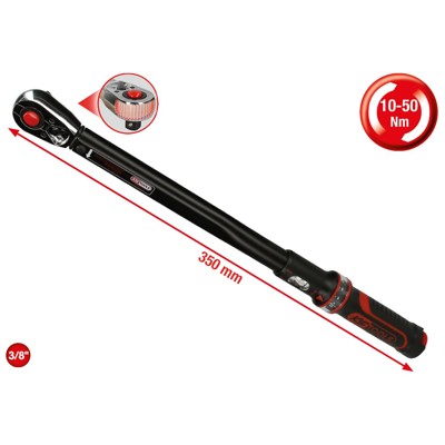 KSTOOLS® - 3/8" ERGOTORQUE®precision Ratschen-Drehmomentschlüssel, 10-50N·m