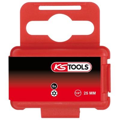 KSTOOLS® - 1/4" Bit Torx, Bohrung, 25mm, TB8, 5er Pack