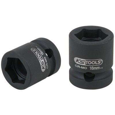 KSTOOLS® - 1/2" Sechskant-Kraft-Stecknuss, extra kurz, 16,0mm
