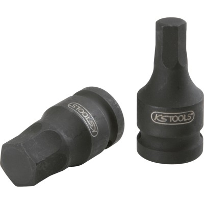 KSTOOLS® - 3/8" Kraft-Bit-Stecknuss für Innensechskant-Schrauben, kurz, 3mm