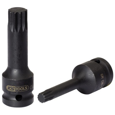 KSTOOLS® - 1/2" Kraft-Bit-Stecknuss Vielzahn, lang, M10