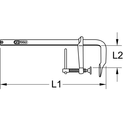 KSTOOLS® - Power-Schraubzwinge-Knebel,300x175mm